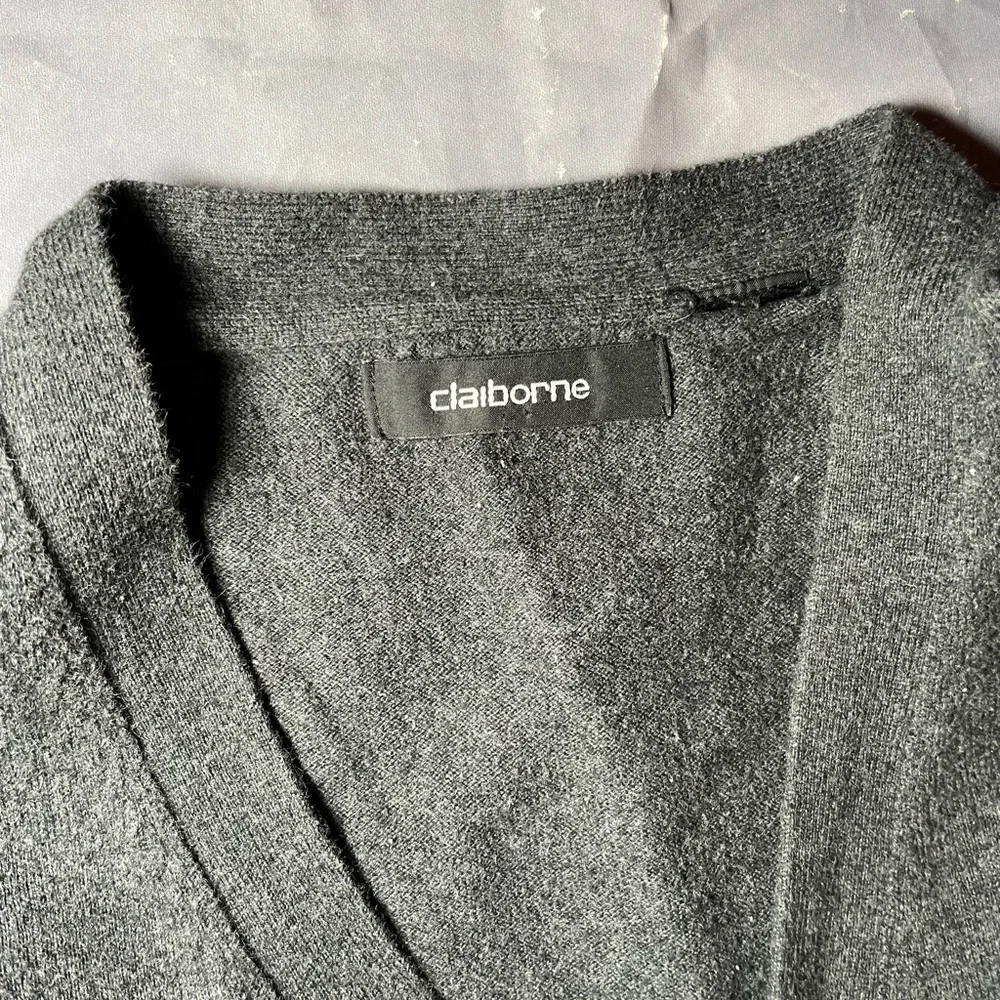 Claiborne Half Button Up Cardigan - Picture 2 of 2